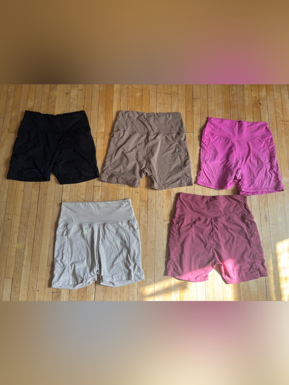 Women’s High-Waist Stretch Shorts - Multi-Color 5 Pack